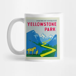 Vintage Yellowstone National Park Decal Mug